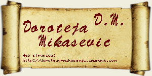 Doroteja Mikašević vizit kartica